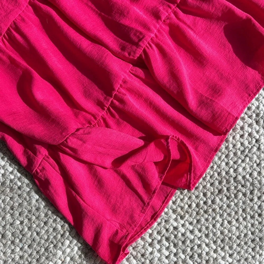 Riley & Rae Pink Ruffled Mini Dress - Picture 4 of 6